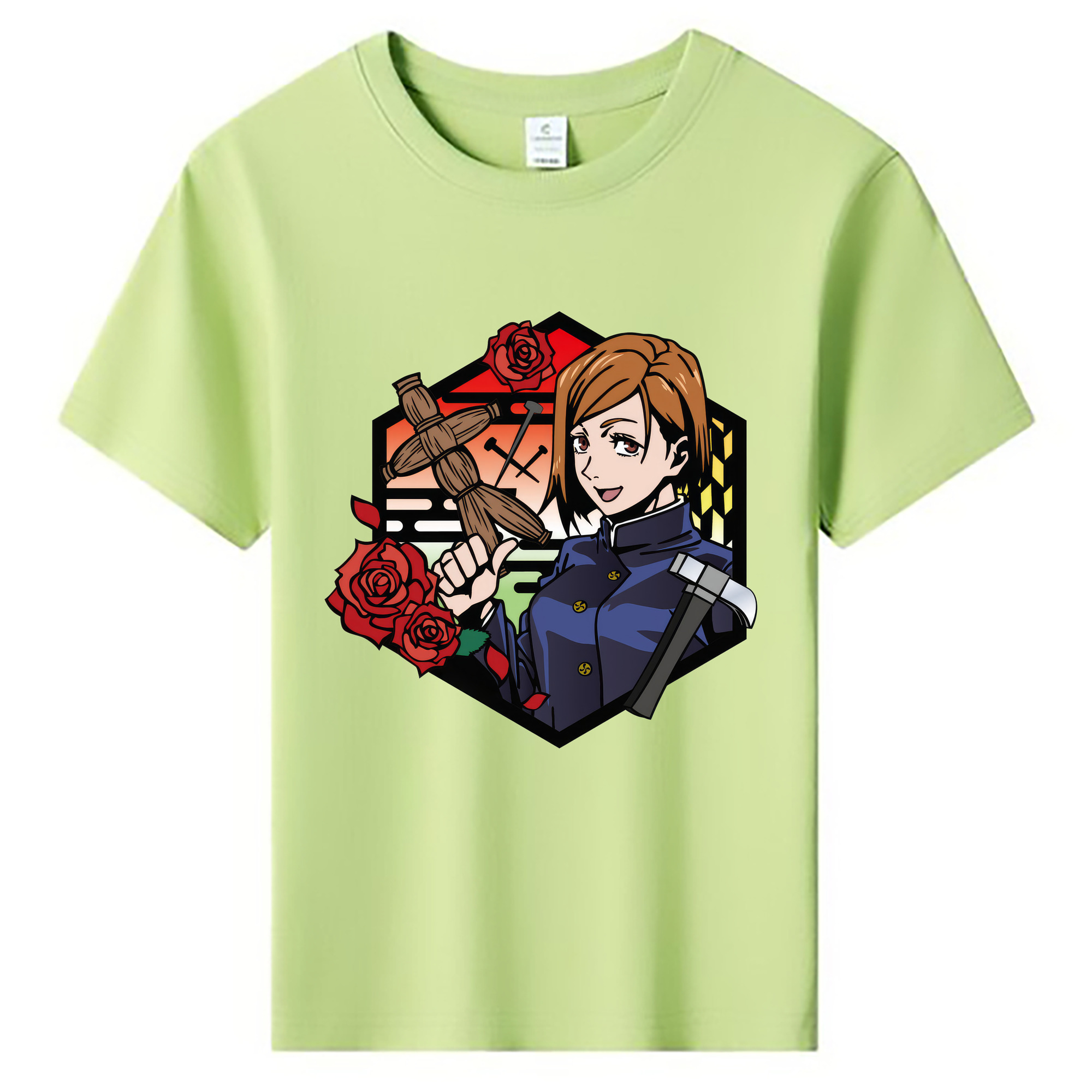 （画像用） 呪術廻戦 Jujutsu Kaisen 綿100％キッズTシャツ（フロントプリント）